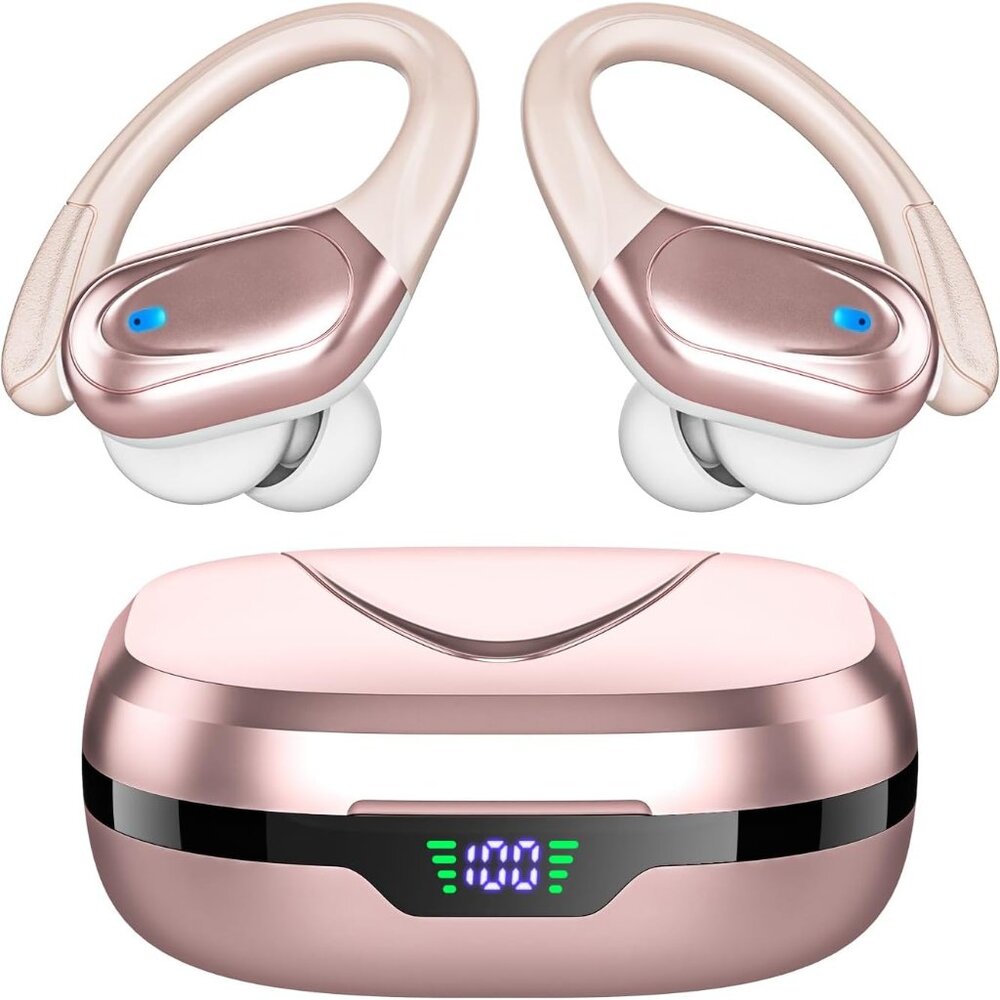 Rose Gold Bluetooth 5.3 Headset – Hi-Fi Stereo, Fast Charge, Waterproof - Picture 12 of 12